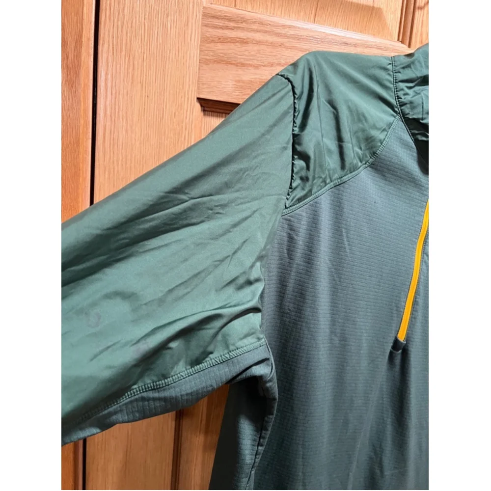 Men's Large Nike Green Packers Wind Breaker Half Zip Jacket Size L - Picture 4 of 9